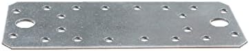 OMIdeas 10 x Flat Joining Plates (140 x 55 x 2) Heavy Duty Straight Perforated Braces Brackets Timber Wood Metal Galvanised Steel Fixing Repair Connector