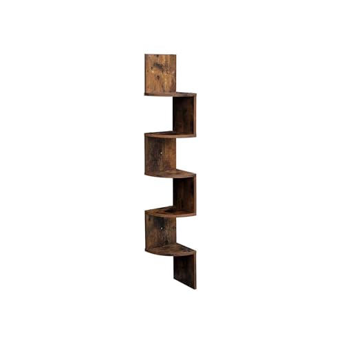 VASAGLE 5Tier Floating Corner Shelf