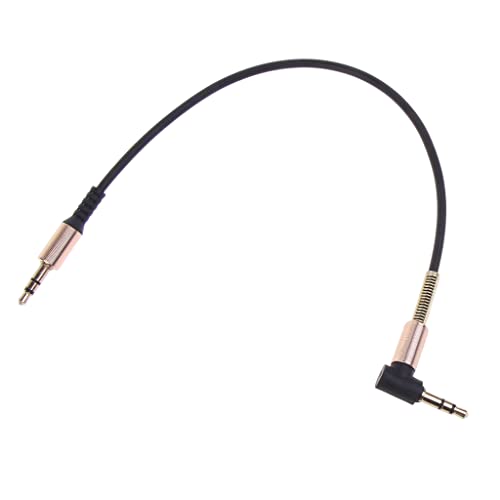 Cable de audio extensión 3.5mm macho a macho ángulo 90° miniatura 1