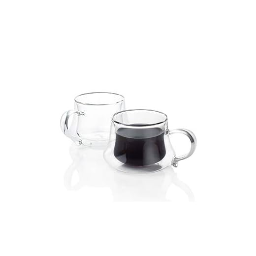 VEVOUK Juego de 2 tazas de café de vidrio con aislamiento de doble pared de 220 ml, resistentes al calor, tazas de café transparentes con asas para té, latte, capuchino, leche, zumo, día de Navidad…