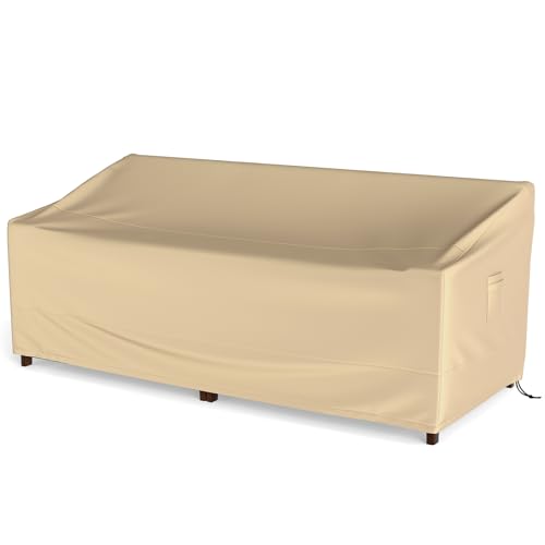 Tangkula 3-Seater Patio Sofa Cover, 77" W x 43" H x 30" H