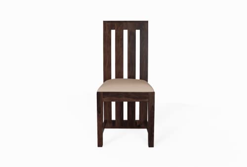 Image of Wooden Dining Table 6 Seater | Six Seater Dinning Table with 6 Chairs with Cushion for Home & Restaurant | Dining Room Sets | Sheesham Wood, Walnut