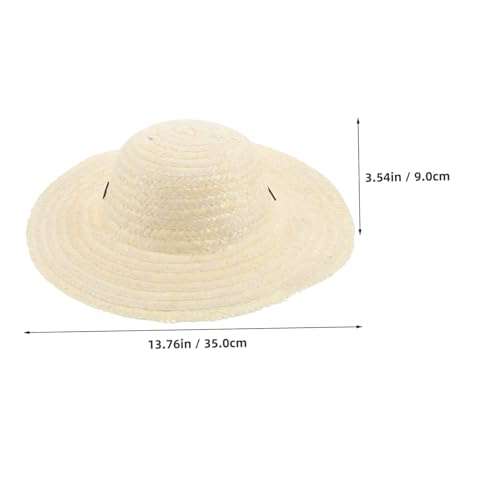 Childrens Sun Hat for Boys and Girls DIY Wheat Straw Beach Hat Uv Protection Comfortable Outdoor Straw Cap Beige2