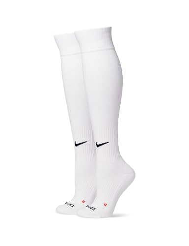 Nike Unisex Baseball/Softball Over-The-Calf Socks (2 Pairs), White/Black, Medium