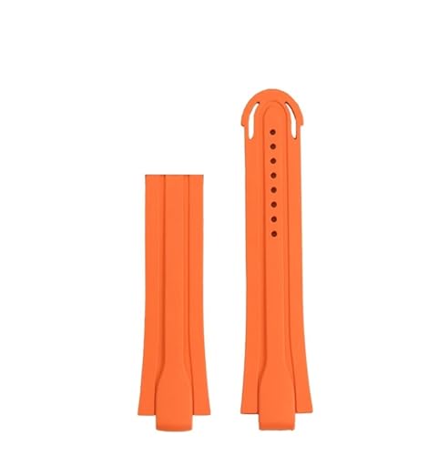 Image of YELEMEABHB Rubber Watchband Fit For Oris Aquis Special Rubber Strap 7730 7740 7653 7734 7725 Diving Bracelet Men's Watch strap(Orange-no)