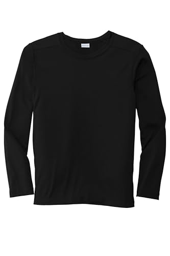SPORT-TEK Youth Posi-UV Pro Long Sleeve Tee | Athletic Fit T-Shirt for Boys & Girls, Lightweight Summer Clothing with UPF 50