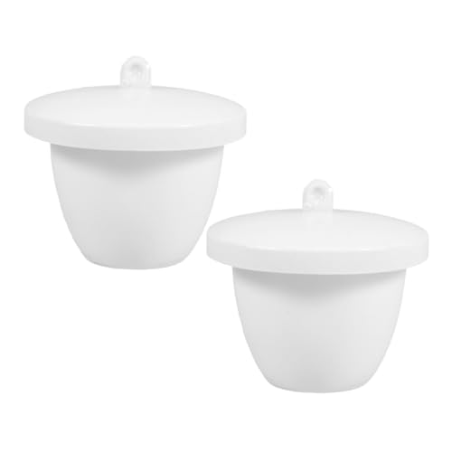 PRETYZOOM 2 Pcs High Purity Porcelain Crucible for Jewelry Making Melting Cup Crucible Mould Ceramic Tools High Heat Tolerance for Lab Use