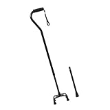 Leichter Gehstock für Senioren, Verstellbarer Aluminium Wanderstock mit Stabiler Basis, abnehmbare, rutschfeste Füße, Verstellbarer Wanderstock