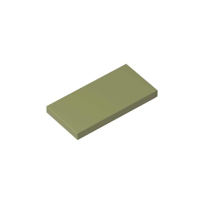 XYEIUGO Gobricks 87079 Foundation Plate Tile 2x4 with Groove 50 Pieces GDS-614 Building Blocks Color:Olive Green