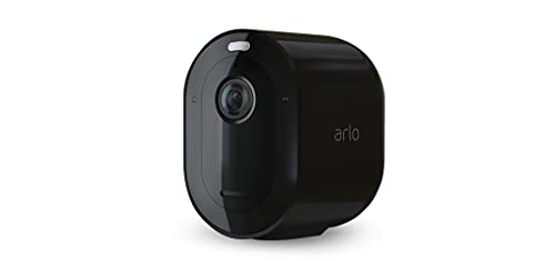 Arlo Pro 4 Security Camera Outdoor, 2K HDR, Wireless CCTV, 6-Month Battery, Colour Night Vision, 2-Way Audio, Built-in Siren, No Hub Needed, Free Trial of Arlo Secure Plan, Black