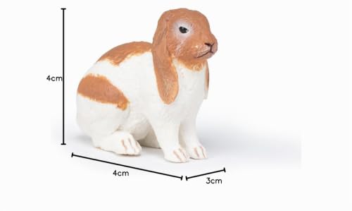 Papo - Figurine Lapin Bélier Réaliste - 3 Ans + - Collection La Vie À La Ferme - Jeu Éducatif Animaux Domestiques - Idée Cadeau Jouet Fille Garçon
