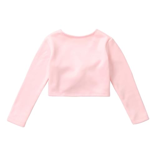 Shinsto Kids Girls Ballet Dance Wrap Top Long Sleeve Cardigan Sweater Shrug Boleros Warm Up Pullover4