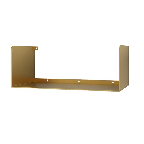 DYPJHEO Estanterías de Pared Antideslizante, estantería metálica en Forma de U, 20 cm de Ancho, Hierro, Perforada, estantes flotantes de Pared, estantería de exhibición y Almacenamiento