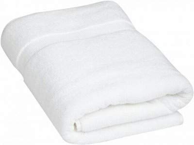 Image of Global Home 100% Cotton Bath Towel II 500 GSM II White II 140 X 70 cm - 2pc Set for Gym, Kitchen, Home, Bathroom or Spa, Wash Basin, Hotel