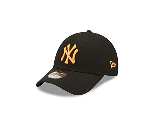 New Era New York Yankees Neon Pack Black Neon Orange 9Forty Adjustable Kids Cap - Child