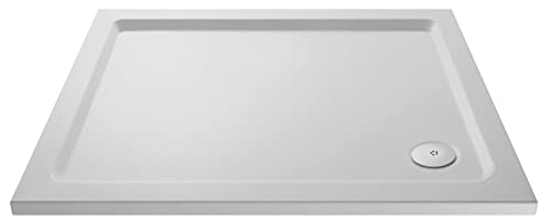 nuie NSR024 Trays Modern Bathroom Slip Resistant Rectangular Shower Tray, 900mm x 1200mm, Matt White