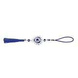 ULTECHNOVO Colgante para Coche con Ojo Malvado Azul en Forma de Corazón, Hecho de Aleación y Resistente, Accesorio Versátil Vida Diaria y Fiestas