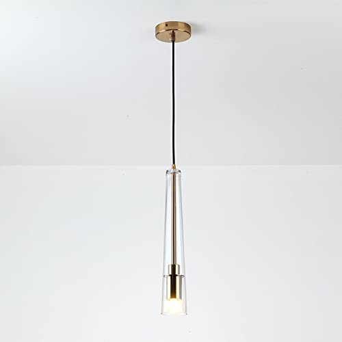 Lustre suspendu en verre QHQQXN idéal au-dessus d'un îlot de cuisine