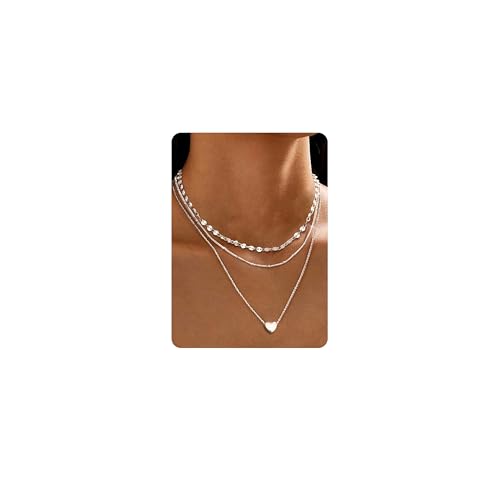 Adramata 3 Pcs Halsketten für Frauen Stackable Choker Halskette Einstellbare Geschichteten Halsketten Set