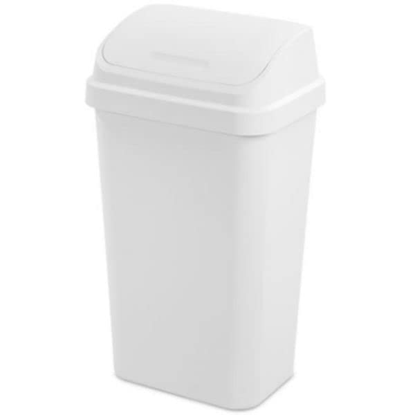 4 Pack - Swing-Top Wastebasket, 13.2-Gal. -10898004