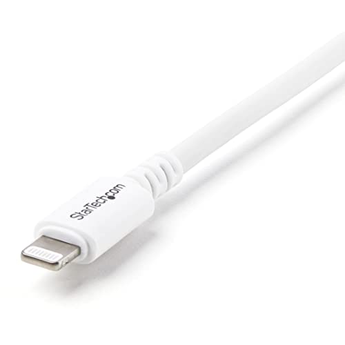 Startech.com 3M (10Ft) Long White Apple 8-Pin Lightning Connector To Usb Cable For Iphone / Ipod / Ipad - Charge And Sync Cable (Usblt3Mw) #TOP4