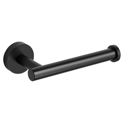 SAYAYO Porte Papier Toilette Mural, Derouleur Support Rouleau Papier Toilette en Acier Inoxydable SUS304 pour Salle de Bain et Cuisine, Noir Mat, EGX888-B