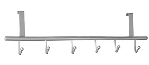 Preisvergleich Produktbild Alco 2839 Tür - Garderobenleiste, Edelstahl, 6 Haken