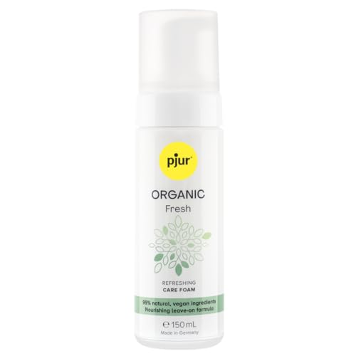 pjur ORGANIC Fresh (150ml) - Espuma limpiadora íntima - Uso fácil sin agua - Sin perfume