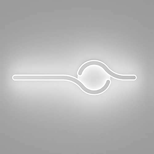 Aplique de pared LED largo moderno con tira de metal blanco y pantalla acrílica para dormitorio 2