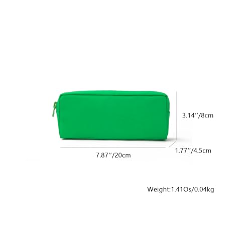 Image of Color Pencil Case Simple Oxford Fabric Bag for Student Lightweight Design (Grass green,Oxford Fabric)
