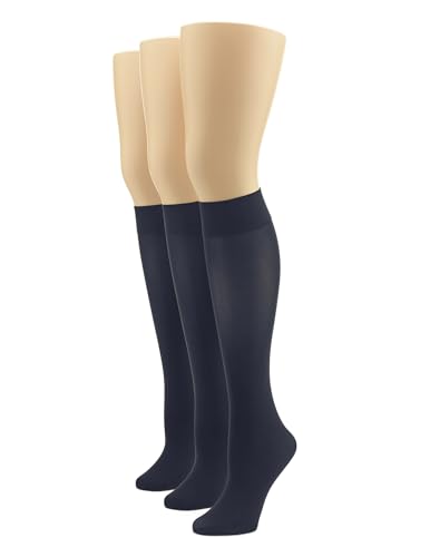 Image of HUE Women's Soft Opaque Knee High Socks for Women (Pack of 3)