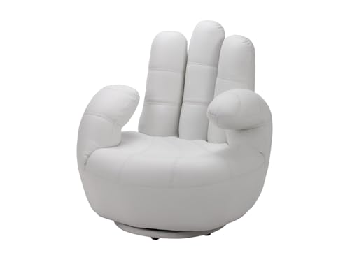 Vente-unique - Fauteuil Main pivotant Catchy en Simili - Blanc