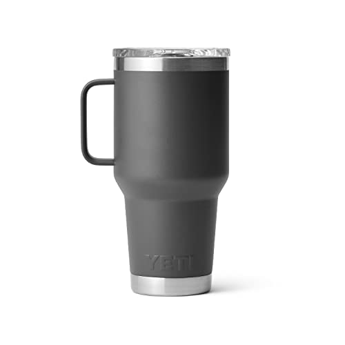 Yeti Rambler 30 Oz Travel Mug, Stainless Steel, Vacuum Insulated With Stronghold Lid, Charcoal #TOP2