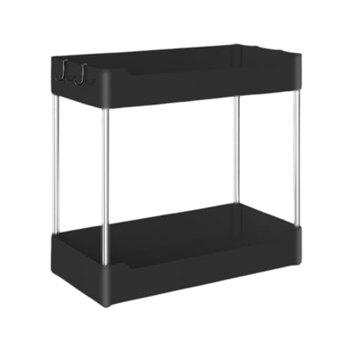 Generico Organizador | 2 niveles bajo el almacenamiento 'armario – estantería de almacenamiento multiusos para tocador, ink, muebles de cocina, despensa, organizador de baño debajo del o