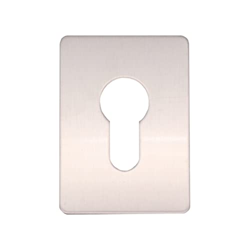 Rosace de réparation pour trou de clé en acier inoxydable satiné 65 x 47 mm