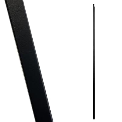 1/2" Stair Railing Iron Balusters (15-Pack) Plain BAR Stair Parts Modern Hollow Satin Black Metal Spindle - 1/2" x 44" Tall