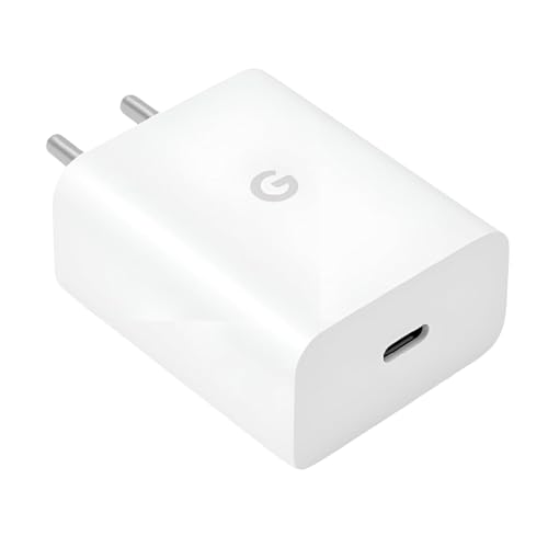 Image of 30W C-Type Rapid Charging Adapter with 1M Type C to Type C Cable Compatible with Google Pixel 10 /10 Pro /10 Pro XL /9a /9pro XL /9 Pro /8 /3a /3a lite /Tablet | 30 W Other USB C Devices Quick Charge, White