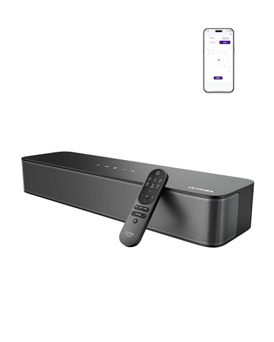 ULTIMEA 2.1 Ch Soundbar Per TV, Subwoofer Integrato, All-In-One Per PC E Giochi. App Controllo, 132W Potenza Picco, Bluetooth 5.4, OPT/AUX Ingressi, Montaggio A Parete, Poseidon M20 Pro