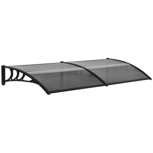 Image of Outsunny Front Door Canopy Outdoor Awning Rain Shelter 196 x 75cm Black