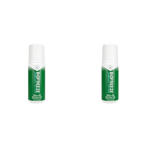 Image of Biofreeze Roll-On Pain-Relieving Gel 3 FL OZ, Green Topical Pain Reliever for Muscles and Joints from Arthritis, Backache, Strains, Bruises, & Sprains (Package May Vary) (Pack of 2)