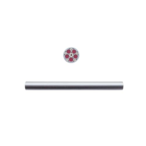 HAISDA 8mm Knife Scale Mosaic Rivet Pin,Folding Knife Handle Decorative Pin with Colored Resin Filling,Length 90mm (Red)