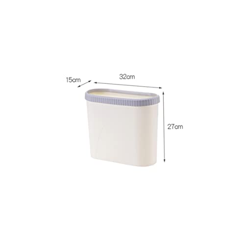 Caneca de basura rectangular negra para cocina y baño miniatura 2