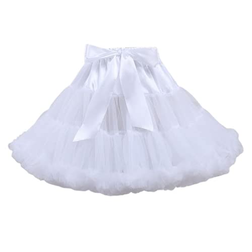 Lolita Cosplay Petticoat A-Line Puffy Tutu Skirt Layered Tulle Ballet Dance Pettiskirts Big Bowknot Underskirt2