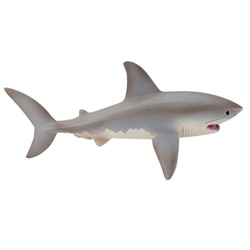 TOGEVAL Simulação Grande Tubarão Branco Esculturas Do Oceano Decoração Para Casa Micro Figura Figura