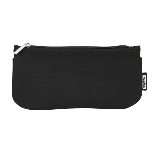 Safta-6579028 Bolsa para Lapices Plano Negro 23X11X1Cm, Multicolor (6579028)