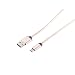Produktbild USB Lade-Sync Kabel USB A Stecker auf USB 3.1C Stecker, Metallummantelung (Steel) Rose