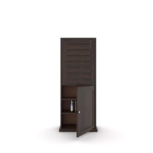 Image of SUNCOM Solid Sheesham Wood Foldable Study Table for Adults | Computer Table for Home | Office Table for Office Work | Work from Home Table with Door Cabinet & Shelf Storage | Rosewood, Walnut