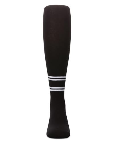 MeMoi Girls' Double Varsity Stripe Cotton Tights3