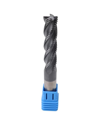 Image of 3Pcs 1 /2 inch Carbide Roughing End Mill, 4 Flute End Mill Bits for Steel, ALCrSiN Nano Coated CNC Router Bit, 35 Degree Helix Milling Cutter