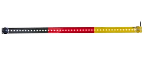 All Ride LED-Lichtleiste 60 cm Schwarz Rot Gold – Deutsche Nationalfarben – 45 LEDs – USB-A Anschluss – Saugnapf-Montage – LKW-Innenbeleuchtung für Auto, KFZ, Wohnmobil
